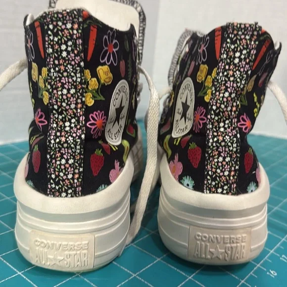 Converse Black Fruit Festival Smoothie Hi Top Move Platform Chuck Taylors Size 8 - Picture 13 of 16